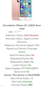iphone imei info